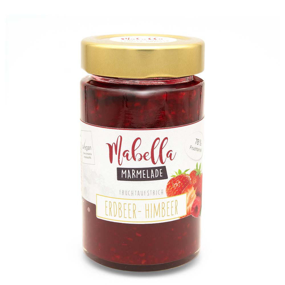 Erdbeer-Himbeer Marmelade | Mabella Marmeladenmanufaktur